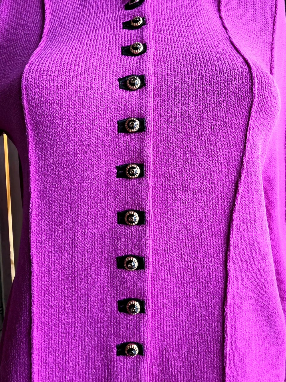 St John Collection Wild Orchid Wool Rayon Jacket Pants Set Sz 2, 4 - Picture 5 of 12